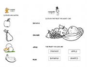 English Worksheet: Fruit