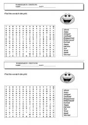 English Worksheet: Emotions and feelings