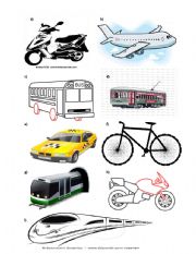English Worksheet: Transportation