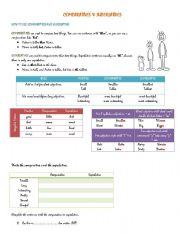 English Worksheet: Comparatives and Superlatives