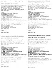 English Worksheet: Ode to my Family by The Cranberries
