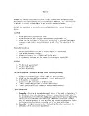 English Worksheet: drama