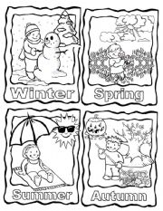 English Worksheet: Seasons Game  2 pages
