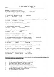 English Worksheet: Reported Speech Test