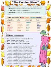 English Worksheet: adjectives