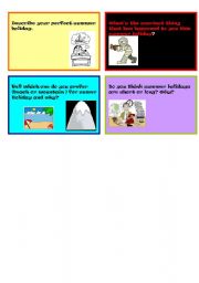 English worksheet: After summer holidays 1/2