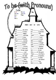 English Worksheet: To Be (with Pronouns)