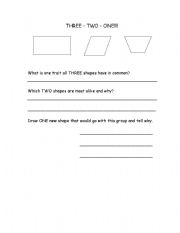 English worksheet: TYPES OF QUADRILATERALS 
