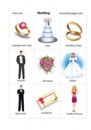 English Worksheet: wedding