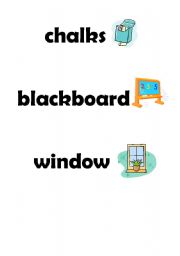 English Worksheet: labelling cards