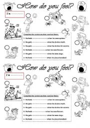 English Worksheet: feelings 