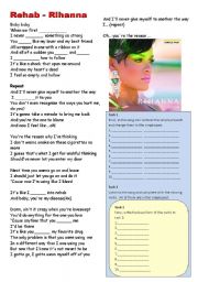 English Worksheet: Rihanna song to work simple past