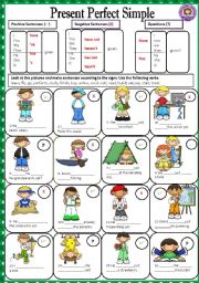 English Worksheet: PRESENT PERFECT SIMPLE