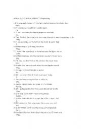 English Worksheet: MODALS AND MODAL PERFECTS rephrasing