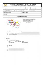 English worksheet: Birthday party information