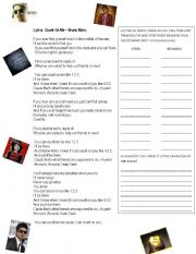 English Worksheet: Count On Me - Bruno Mars