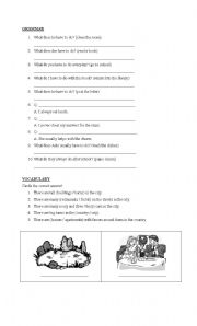 English worksheet: English quiz 3rd grade