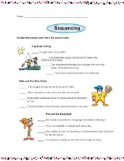 English worksheet: sequencing