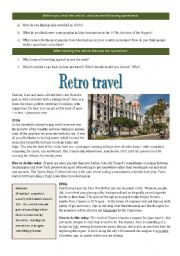 English Worksheet: Retro travel