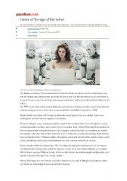 English Worksheet: Article about the Future of Robots and People. Can they live together?