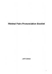 English Worksheet: Minimal Pairs Pronunciation Booklet (for Asians learning ESL)