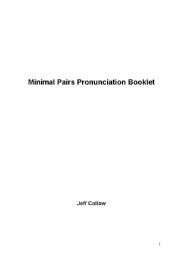 English worksheet: Minimal Pairs Pronunciation Booklet (for Asians learning ESL)