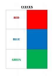 English Worksheet: Colors