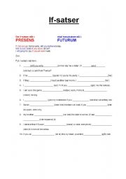 English worksheet: If-satser