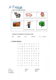 English worksheet: A farm