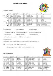 English Worksheet: numbers