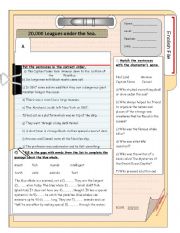 English Worksheet: 20,000 Leagues under the Sea