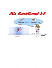 English worksheet: mix conditional 2-3