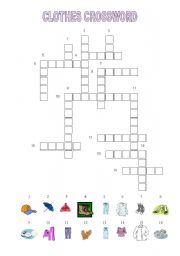 Clothes Crossword