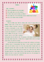 English Worksheet: fathers