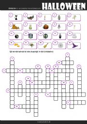 English Worksheet: Halloween Crossword