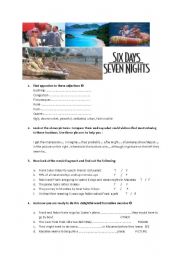 Six days seven nights film worksheet FCE