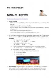 English Worksheet: Urban legends film worksheet