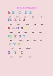 English worksheet: the alphabet