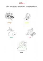 English Worksheet: colors