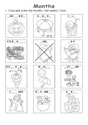 English Worksheet: months