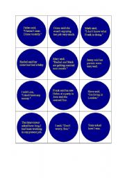 English Worksheet: Reversi: reported speech