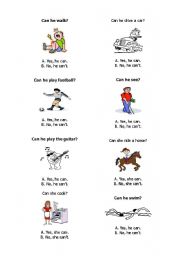 English Worksheet: personal abilities