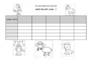 English Worksheet: PETS SURVEY