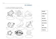 English Worksheet: SEA ANIMALS