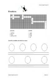 English Worksheet: Emotions worksheet
