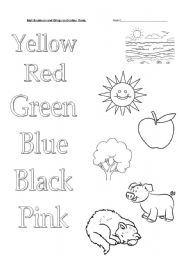 English Worksheet: COLOURS! FOR KIDS!