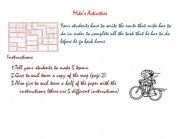 English worksheet: Mikes Activities