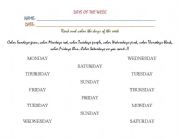 English Worksheet: Days of the week