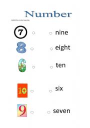 English worksheet: Number
