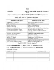 English worksheet: Jobs Worksheet